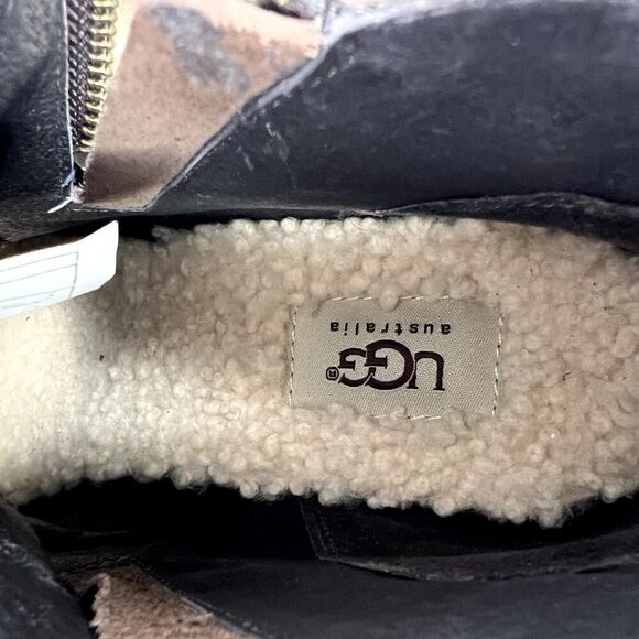 UGG Black and Brown Ankle Boots - Picture 6 of 12